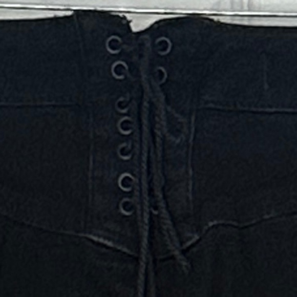 Free People We The Free Crvy Curvy Size 28 Super Flare Black Jeans Boho - Picture 5 of 8